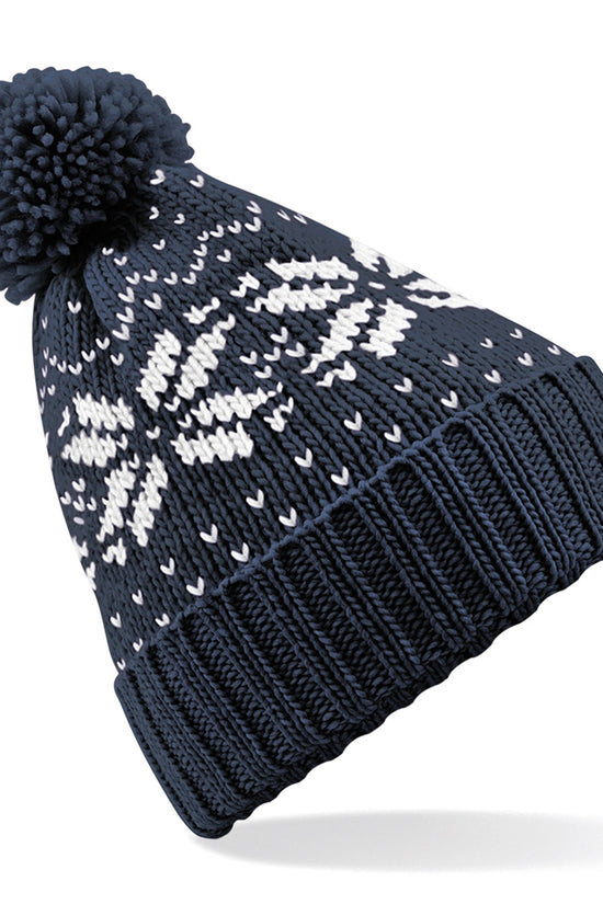 Beechfield Fair Isle Snowstar Beanie Hat Unisex Winter Headwear