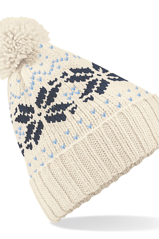 Beechfield Fair Isle Snowstar Beanie Hat Unisex Winter Headwear