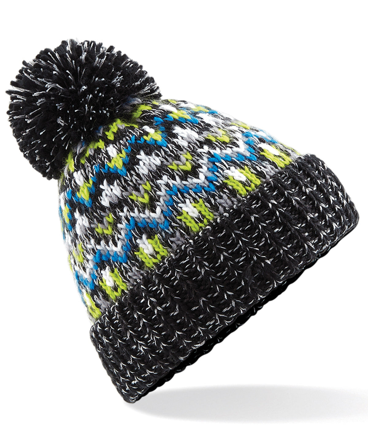 Beechfield Blizzard Bobble Beanie Hat Unisex Adult Winter Headwear