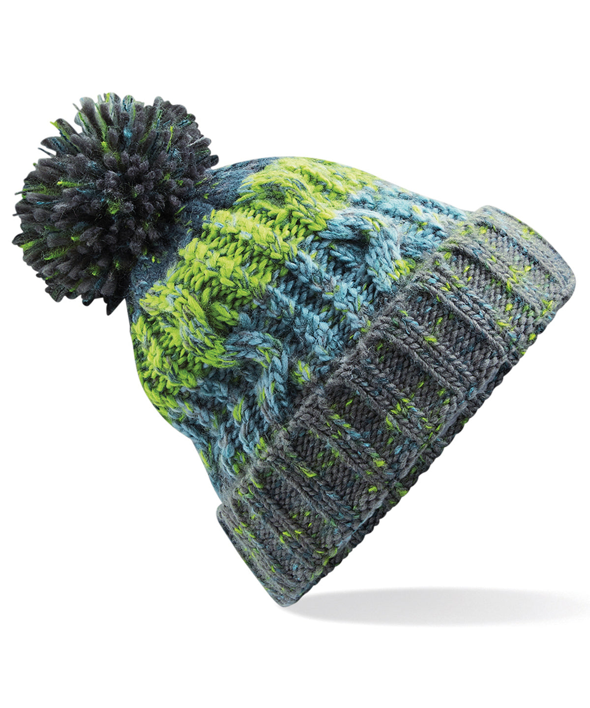 Premium Corkscrew Pom Pom Beanie Hat Unisex Adult Winter Headwear