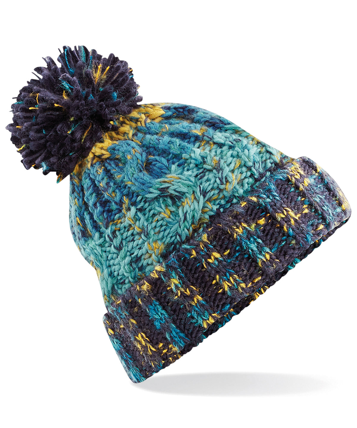 Premium Corkscrew Pom Pom Beanie Hat Unisex Adult Winter Headwear