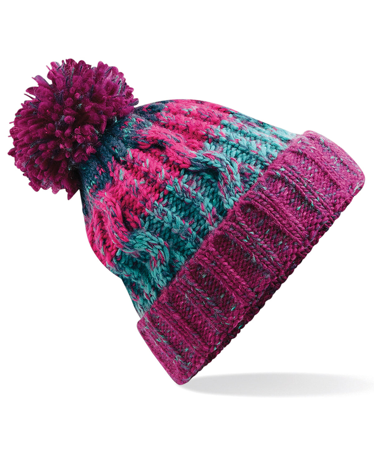 Premium Corkscrew Pom Pom Beanie Hat Unisex Adult Winter Headwear