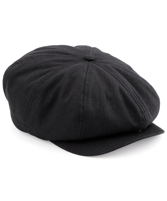 Beechfield Herringbone Newsboy Cap for Men