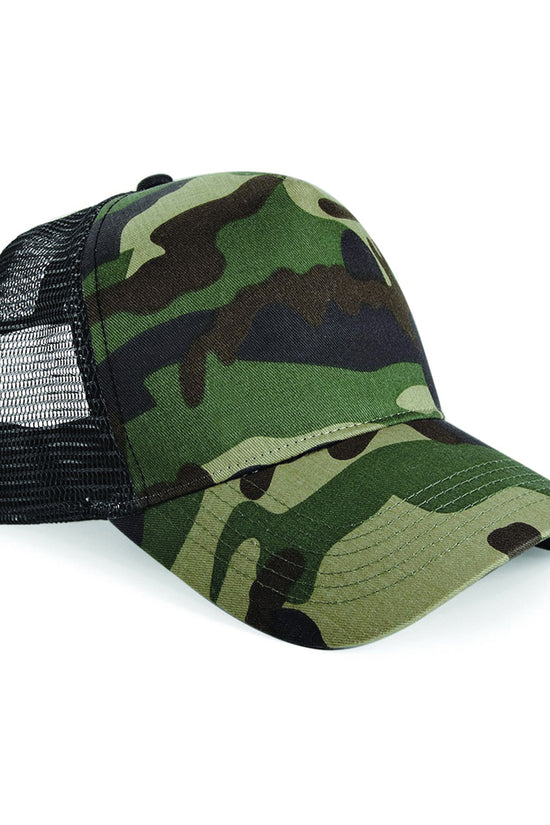 Beechfield Camo Snapback Trucker Caps Unisex Adult Headwear