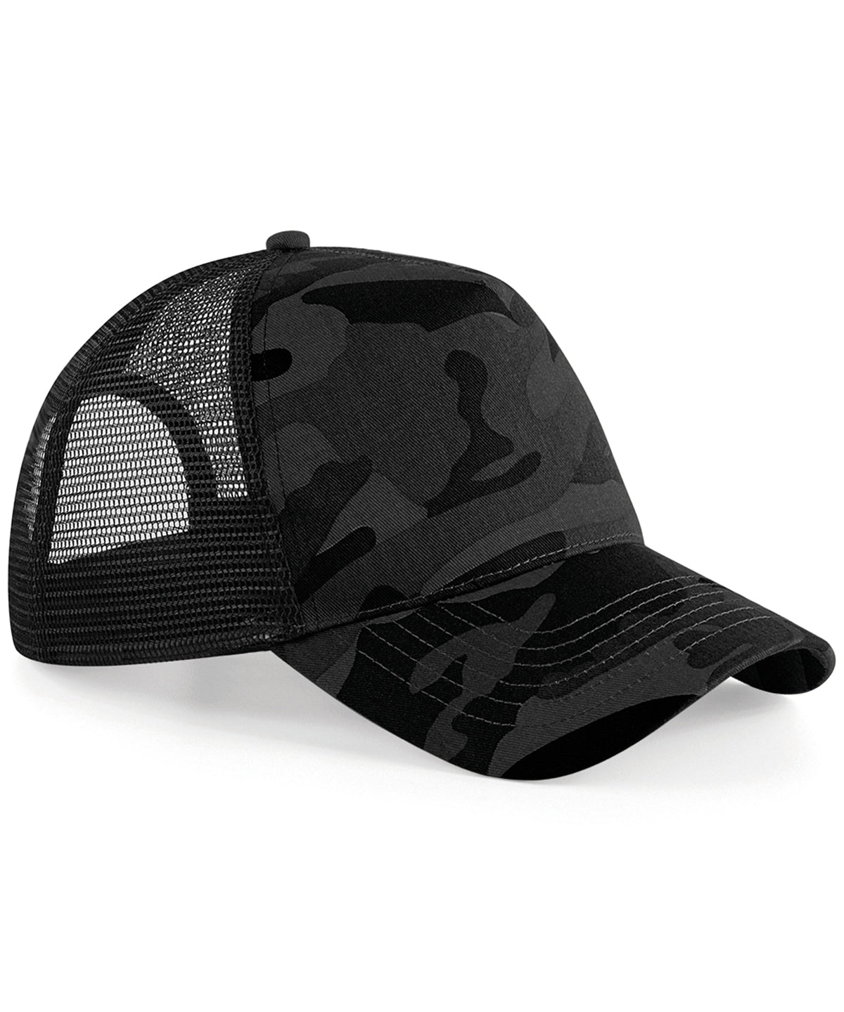 Beechfield Camo Snapback Trucker Caps Unisex Adult Headwear