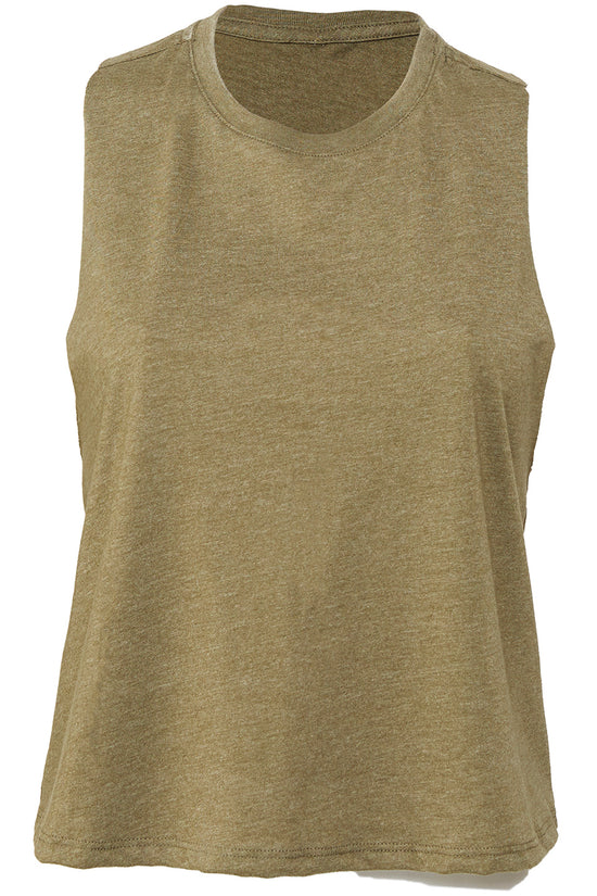 Bella Canvas Womens Racerback Cropped Tank Vest