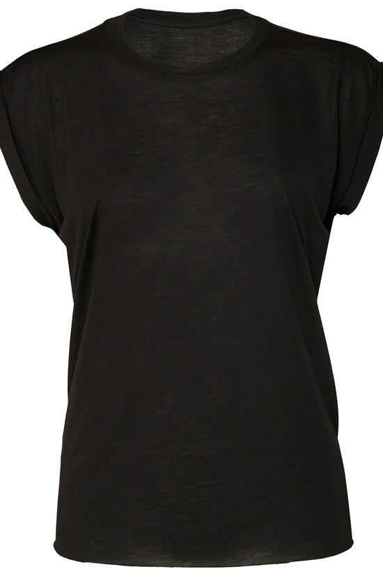 Flowy Muscle Tee with Rolled Cuff TShirts for Women