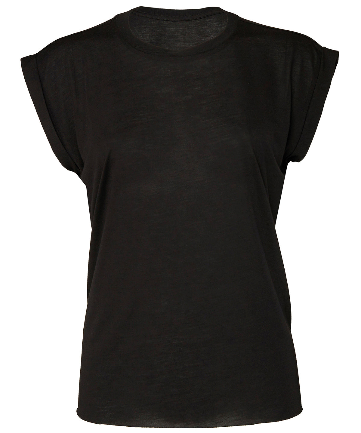 Flowy Muscle Tee with Rolled Cuff TShirts for Women