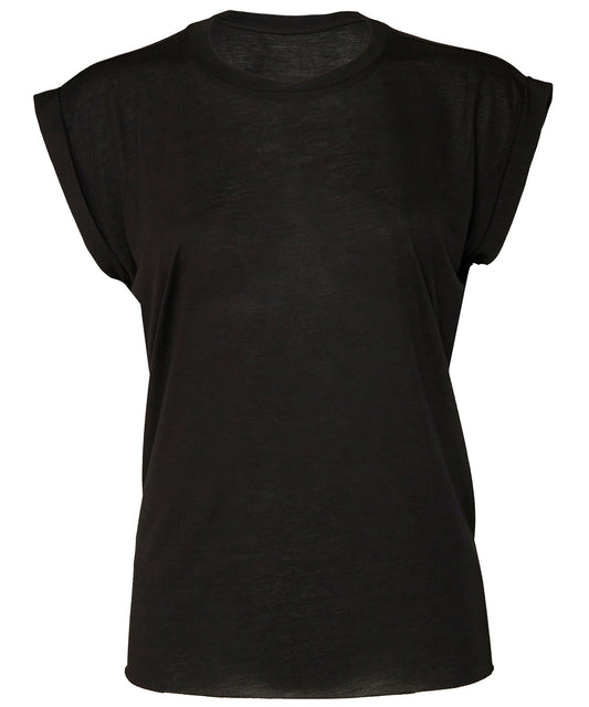 Flowy Muscle Tee with Rolled Cuff TShirts for Women