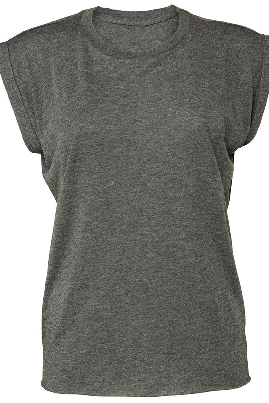 Flowy Muscle Tee with Rolled Cuff TShirts for Women