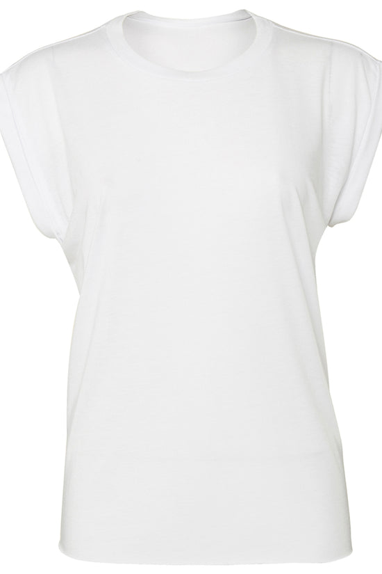 Flowy Muscle Tee with Rolled Cuff TShirts for Women