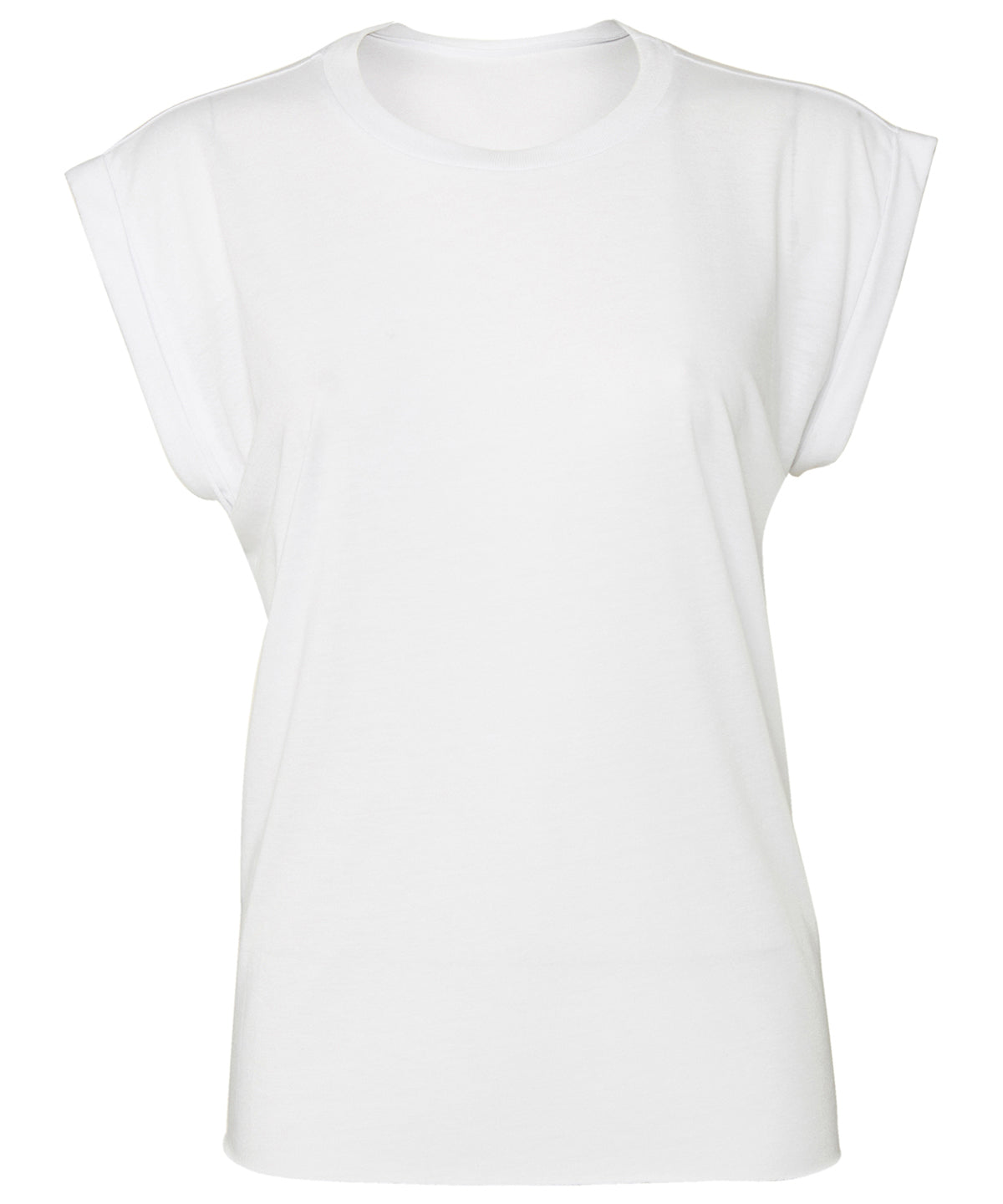 Flowy Muscle Tee with Rolled Cuff TShirts for Women
