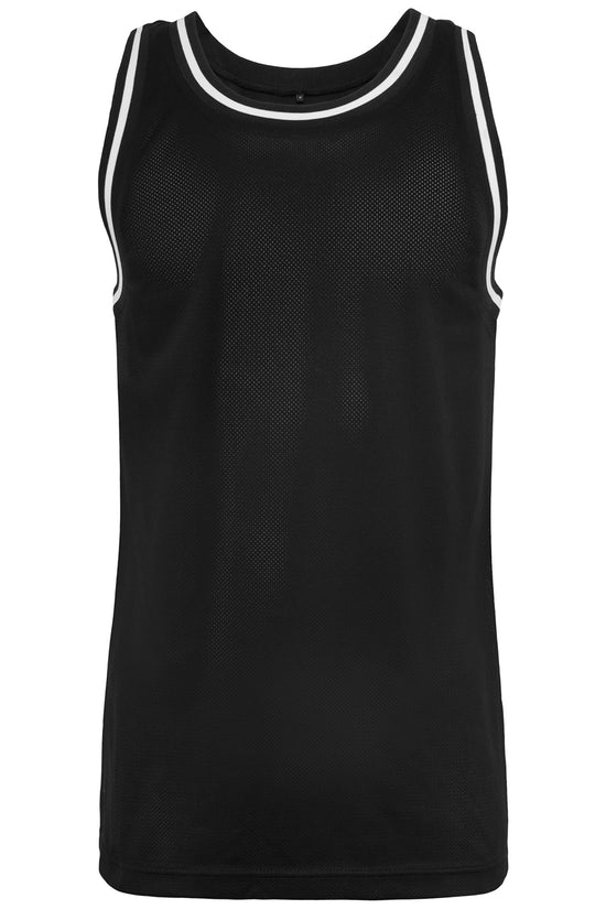 Mens Mesh Tank Top Vests Long Cut No Branding Contrasting Cuffs