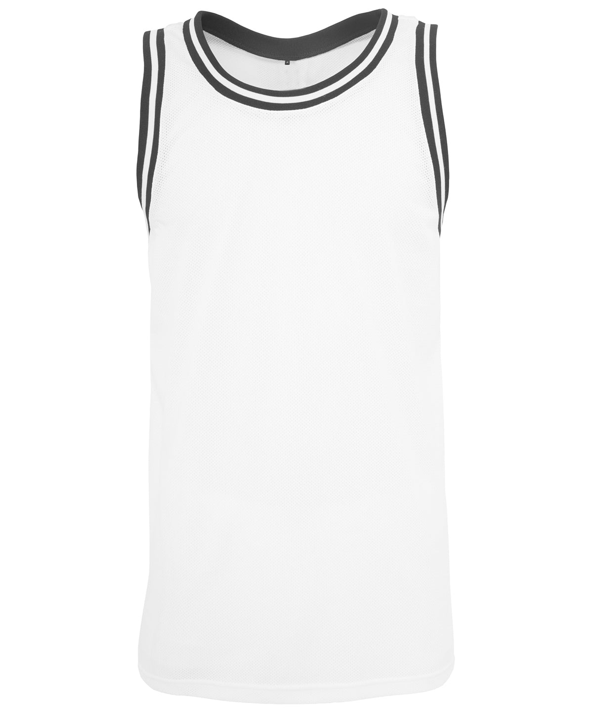 Mens Mesh Tank Top Vests Long Cut No Branding Contrasting Cuffs