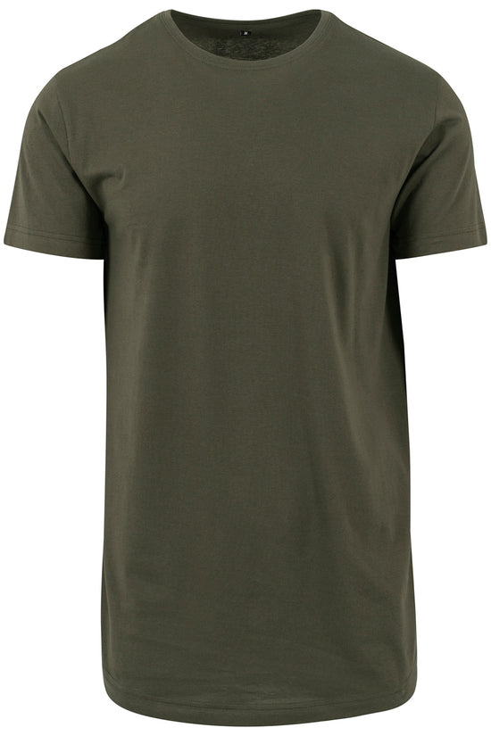 Mens Shaped Long Tee TShirt Rebrandable Longer Length