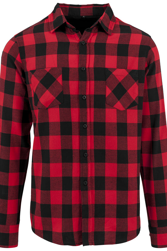 Mens Checked Flannel Shirt with Breast Pockets