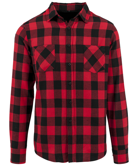 Mens Checked Flannel Shirt with Breast Pockets