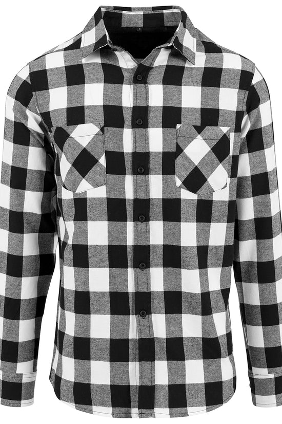 Mens Checked Flannel Shirt with Breast Pockets