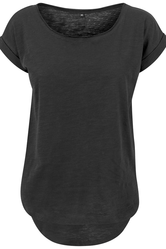 Womens Long Slub Tee Plus Size Cotton TShirt