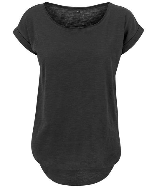Womens Long Slub Tee Plus Size Cotton TShirt