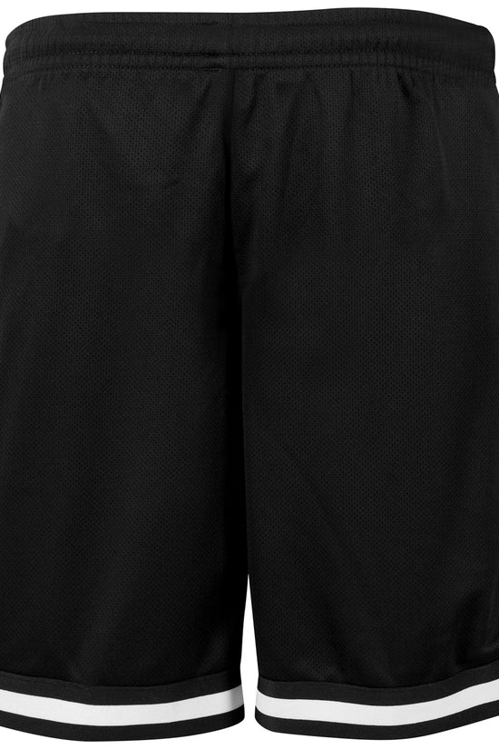 Mens Twotone Mesh Shorts with Side Cut and Stripes