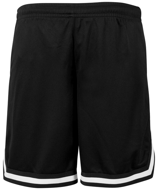 Mens Twotone Mesh Shorts with Side Cut and Stripes