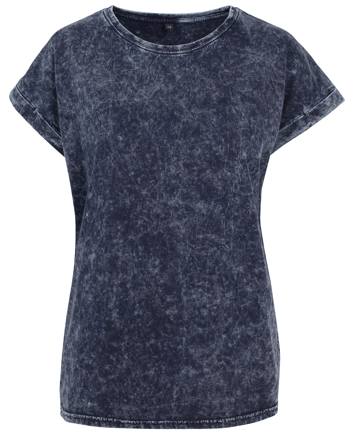 Womens Acid Washed Extended Shoulder Tee TShirts