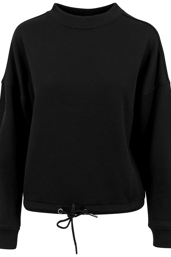Womens Oversized Crew Neck Sweatshirt with Drawstring FAMA Certified