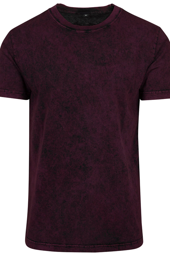 Mens Acid Washed Tee TShirt Classic Fit Crew Neck