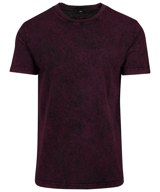 Mens Acid Washed Tee TShirt Classic Fit Crew Neck