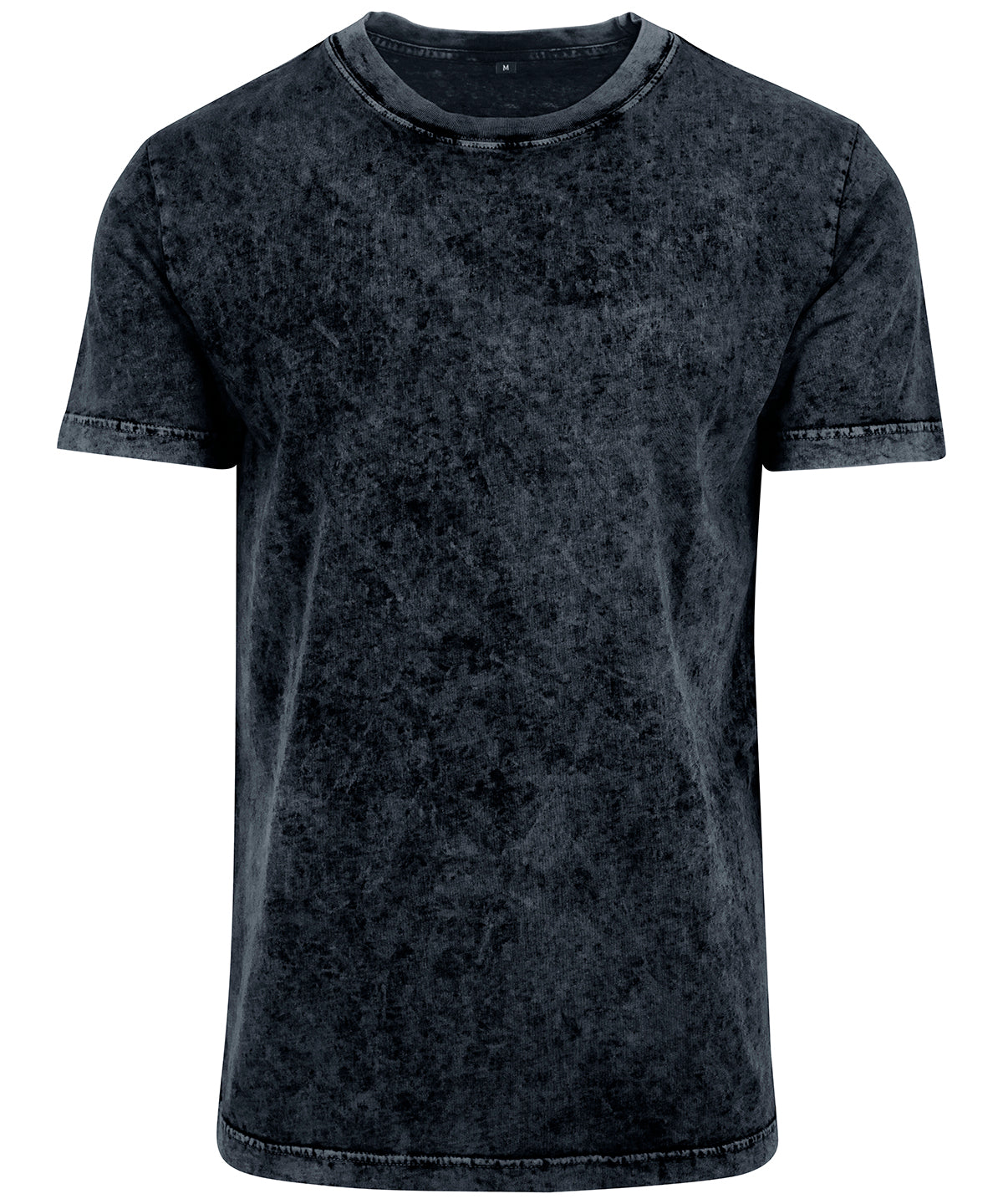 Mens Acid Washed Tee TShirt Classic Fit Crew Neck