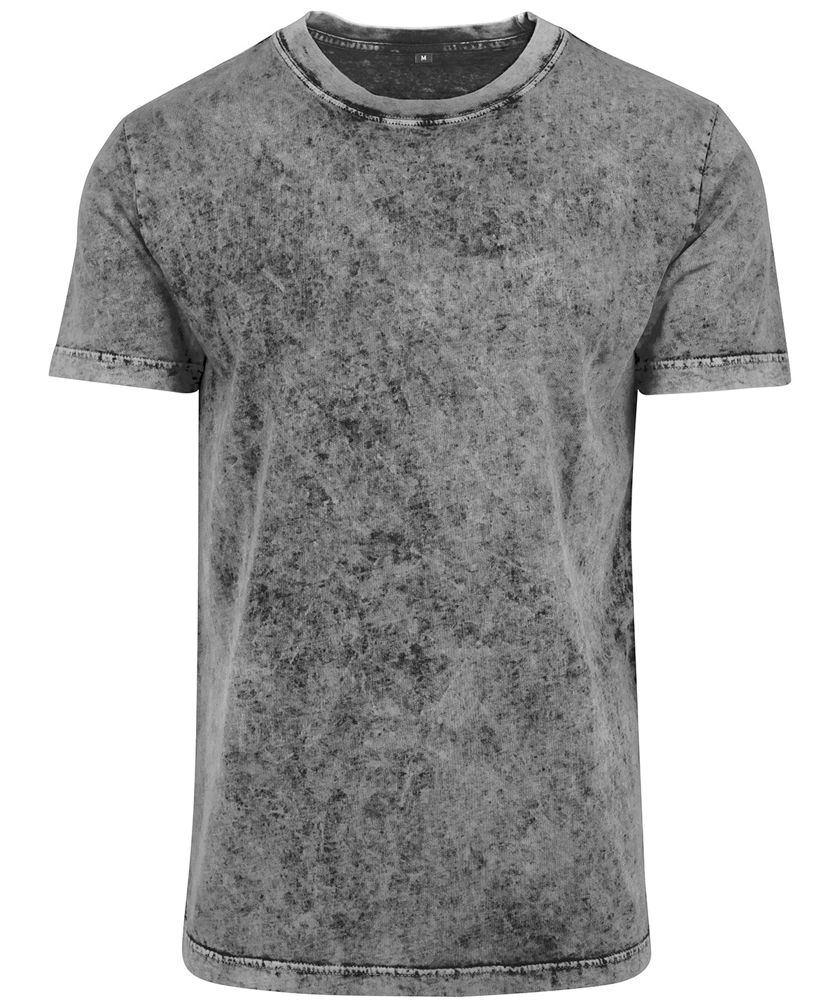 Mens Acid Washed Tee TShirt Classic Fit Crew Neck