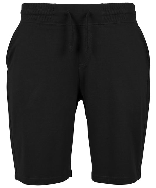 Mens Terry Jogger Shorts with Ribbed Waistband