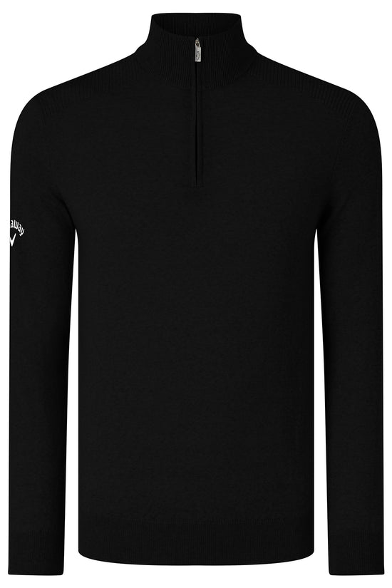 Callaway Ribbed Zip Merino Sweater for Men Knitted Jumper