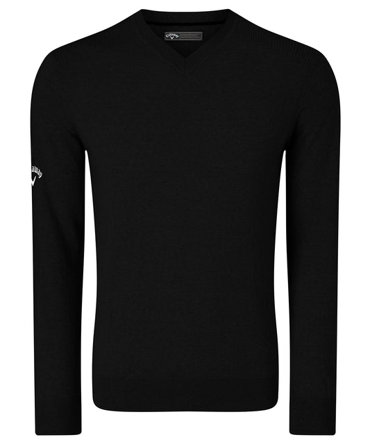 Callaway Ribbed VNeck Merino Sweater for Men Knitted Jumper