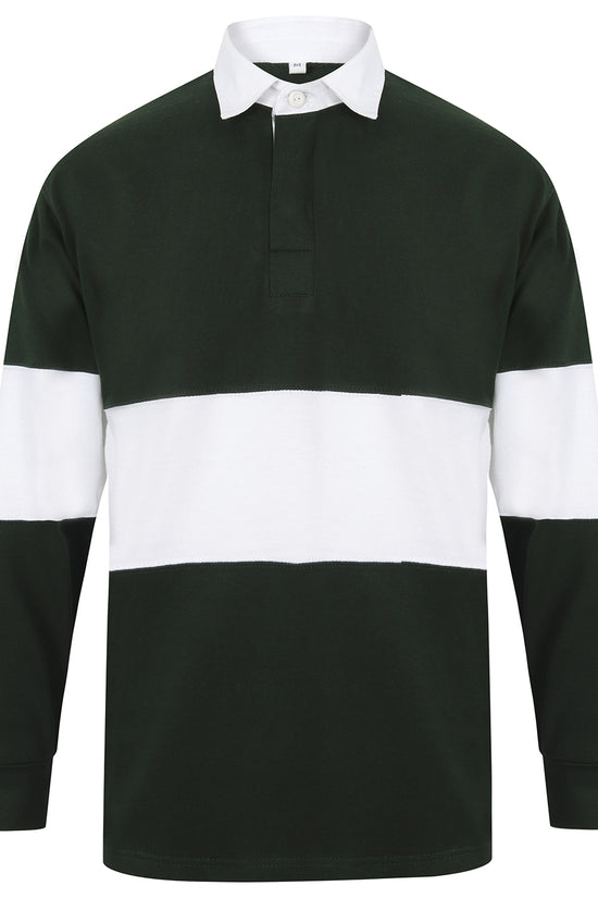 Front Row Panelled Rugby Shirt Unisex Adult Rebrandable Polo