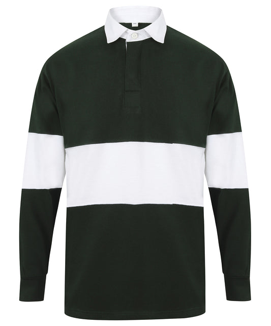 Front Row Panelled Rugby Shirt Unisex Adult Rebrandable Polo