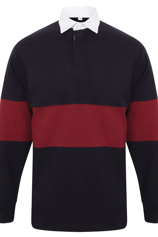 Front Row Panelled Rugby Shirt Unisex Adult Rebrandable Polo