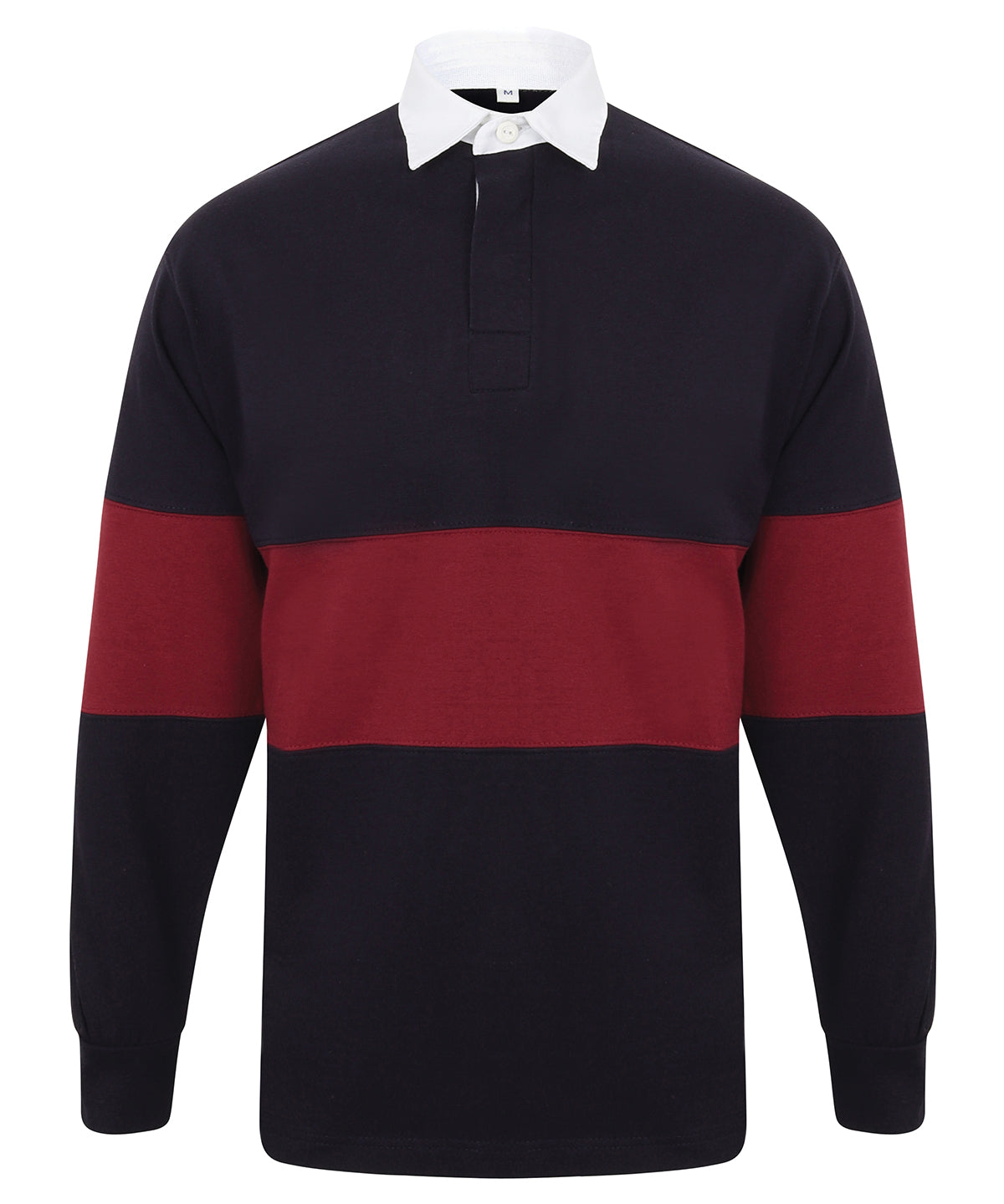 Front Row Panelled Rugby Shirt Unisex Adult Rebrandable Polo