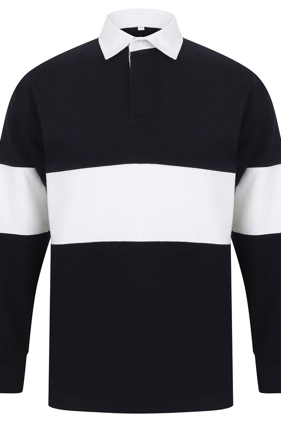 Front Row Panelled Rugby Shirt Unisex Adult Rebrandable Polo
