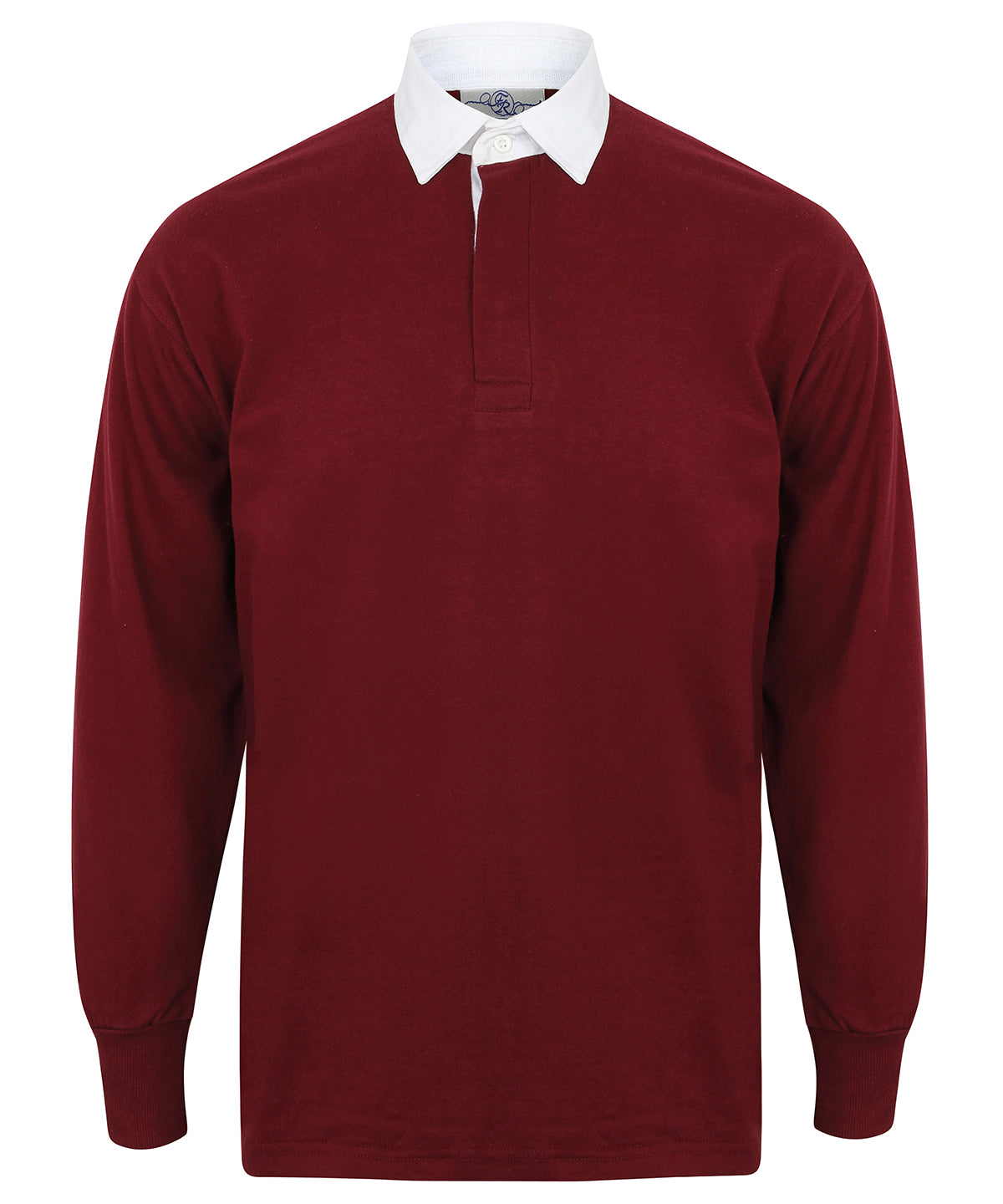 Classic Front Row Long Sleeve Plain Rugby Shirt for Men