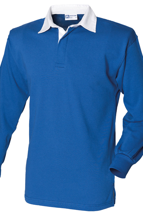 Classic Front Row Long Sleeve Plain Rugby Shirt for Men