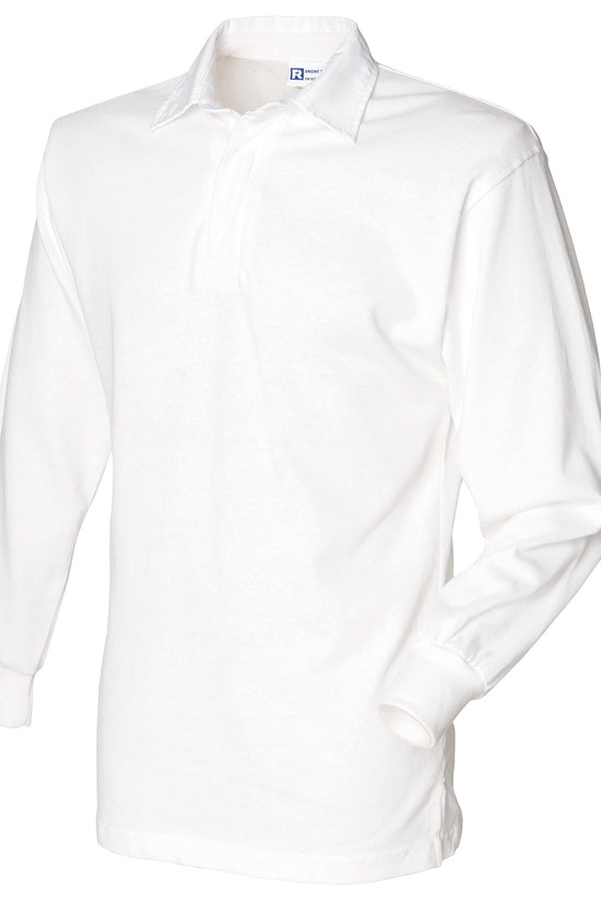 Classic Front Row Long Sleeve Plain Rugby Shirt for Men