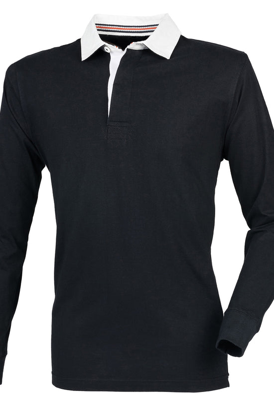 Front Row Premium Superfit Rugby Shirt Slim Fit Unbranded Polos for Men