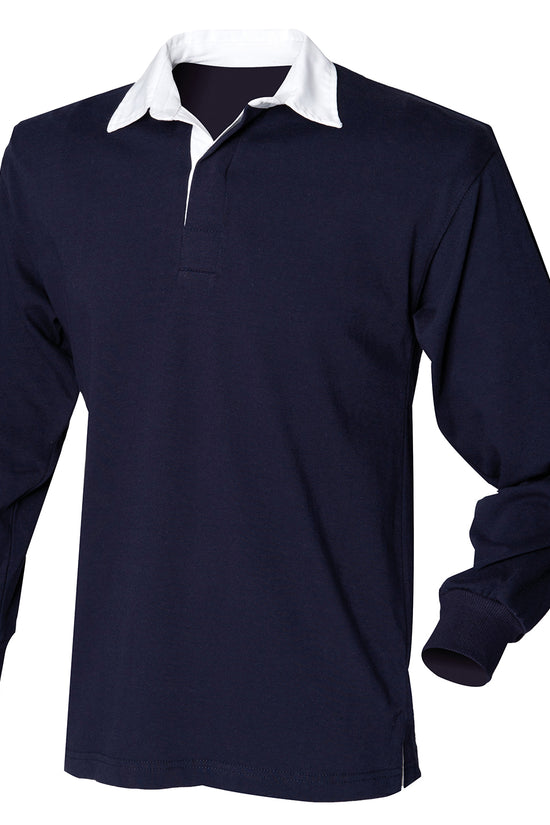 Front Row Kids Long Sleeve Plain Rugby Shirt
