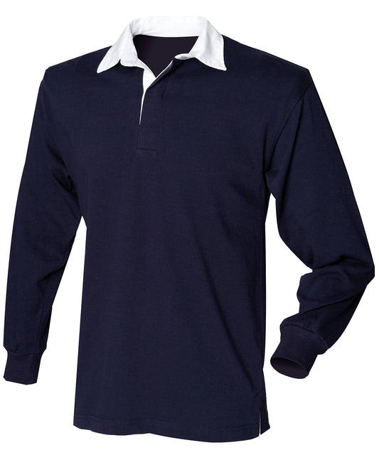 Front Row Kids Long Sleeve Plain Rugby Shirt