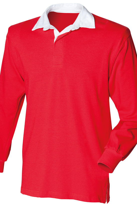 Front Row Kids Long Sleeve Plain Rugby Shirt
