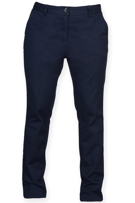 Front Row Womens Stretch Chinos Comfortable and Stylish Trousers