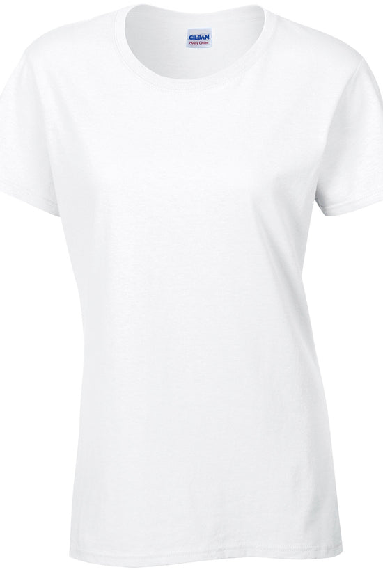 Gildan Heavy Cotton Womens TShirt SemiFitted Cap Sleeves