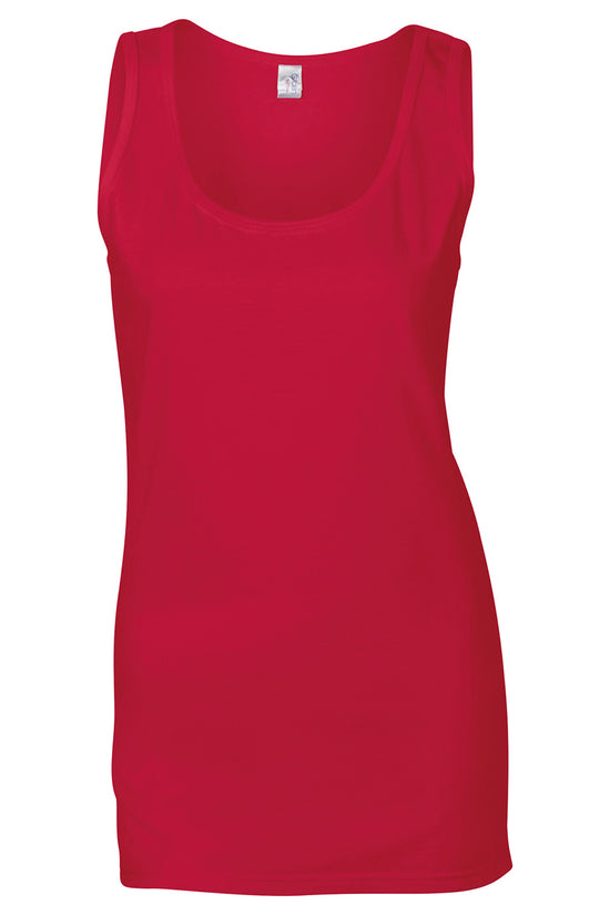 Gildan Softstyle Womens Tank Top Fitted Silhouette Ringspun Cotton